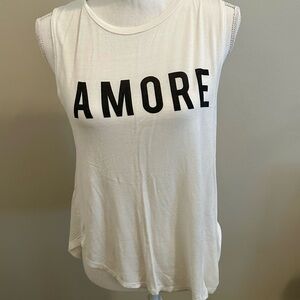 Forever 21 White Graphic Top